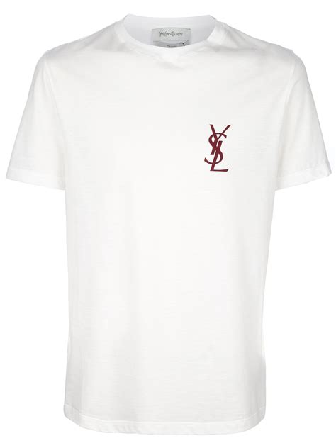 yves saint laurent white t shirt|Saint Laurent graphic t shirt.